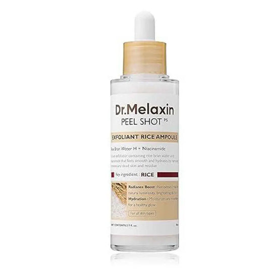 Dr. Melaxin Rice White and Black Exfoliating Essence Soften Serum Peel Shot Moisturizing Gentle Exfoliation Korean Skin Care
