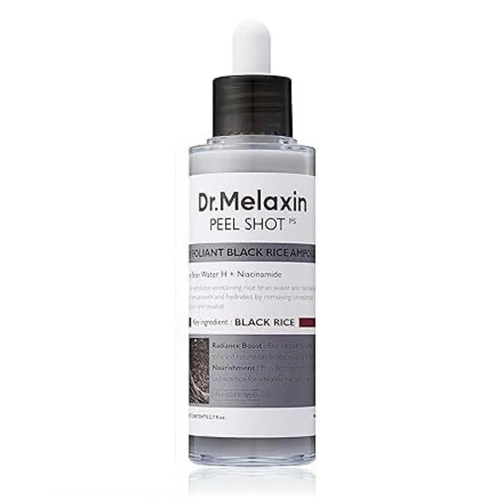 Dr. Melaxin Rice White and Black Exfoliating Essence Soften Serum Peel Shot Moisturizing Gentle Exfoliation Korean Skin Care